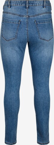 Zizzi Skinny Jeansy 'Amy' w kolorze niebieski