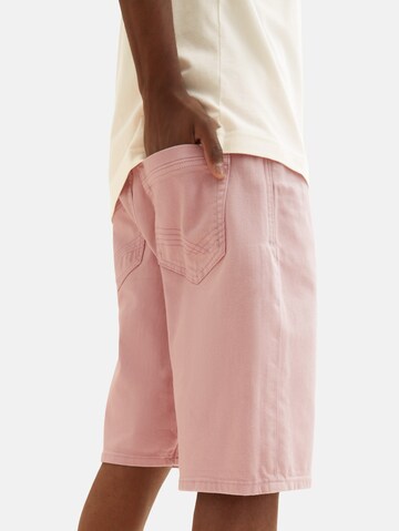 TOM TAILOR Regular Trousers 'Morris' in Pink