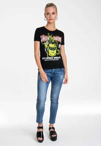 LOGOSHIRT Shirt 'Green Lantern' in Black