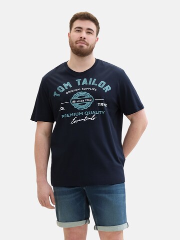 TOM TAILOR Men + T-shirt i blå: framsida