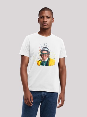 T-Shirt 'TV Times Elton John At The Piano 1977' F4NT4STIC en blanc : devant