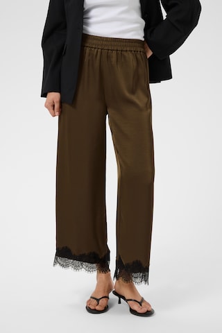 Kaffe Wide Leg Bukser i brun: forside
