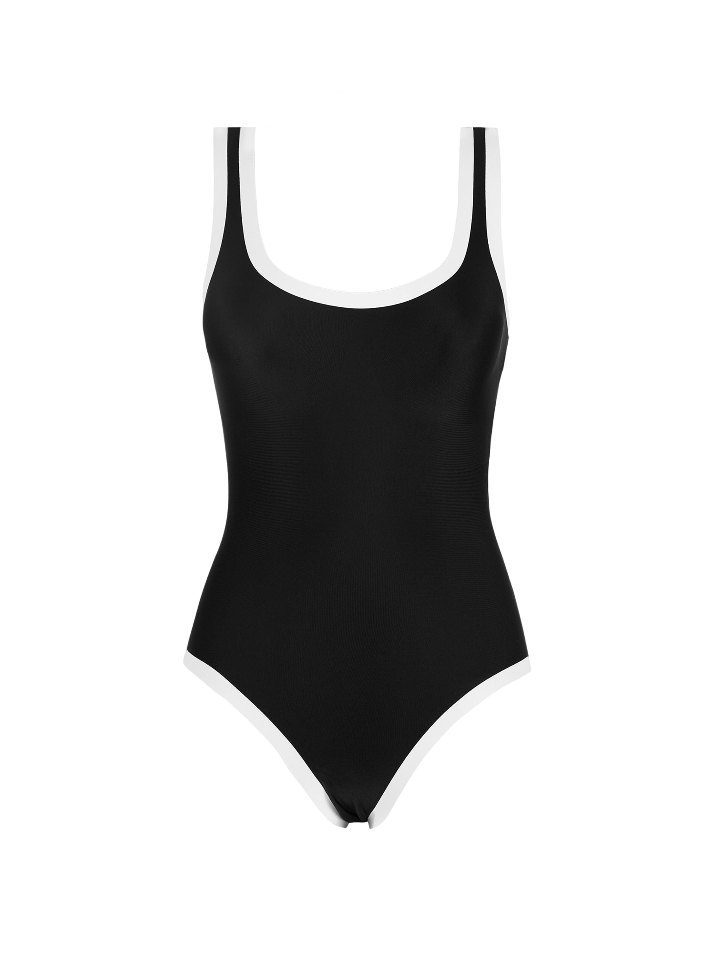 Cupshe Bralette Swimsuit in Black: front
