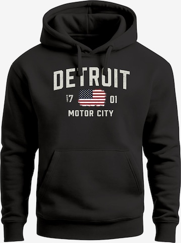 Neverless Sweatshirt 'Detroid' in Schwarz: Vorderseite