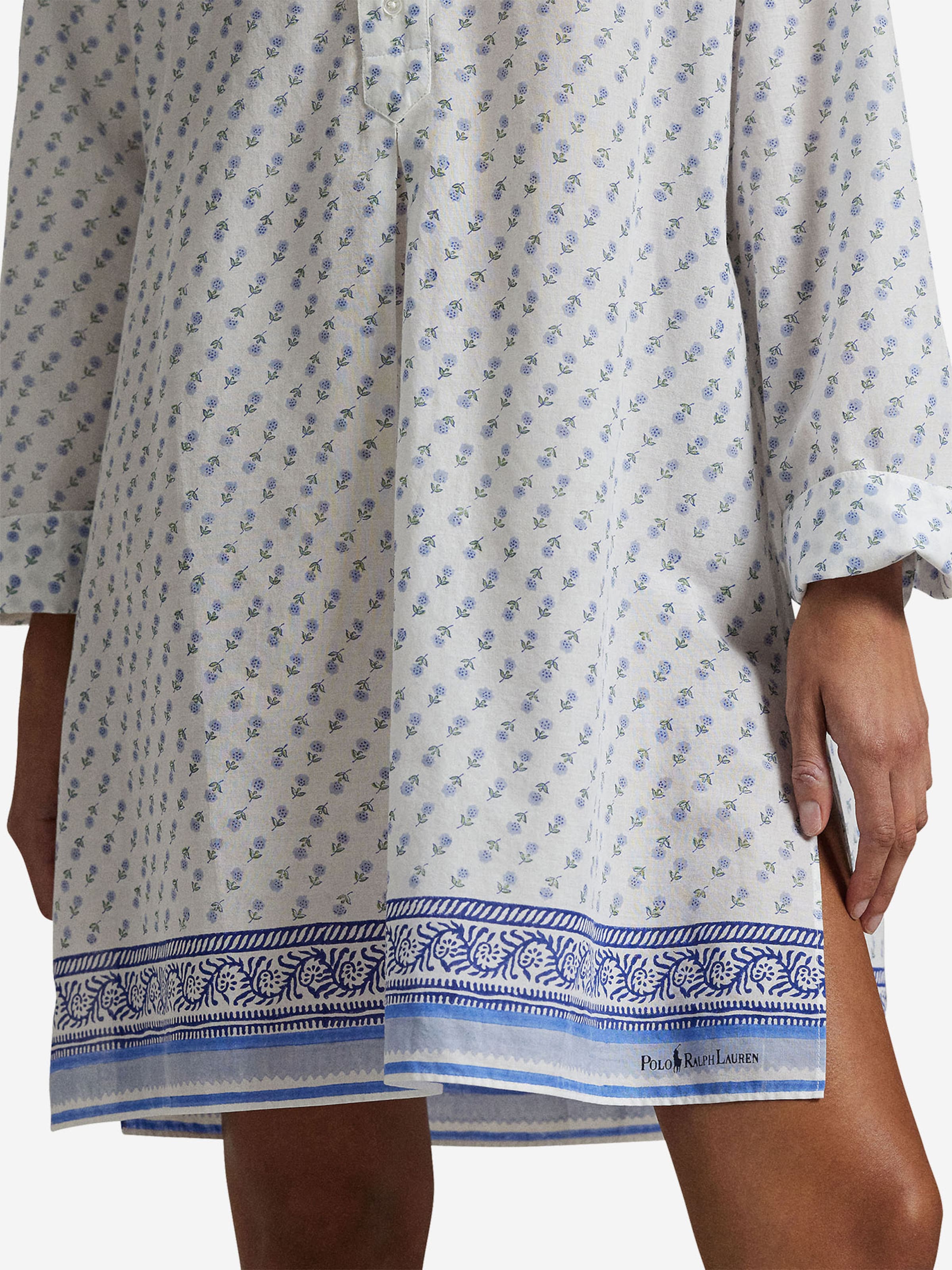 Chemise de nuit ' Breezy Blockprint ' Polo Ralph Lauren en bleu