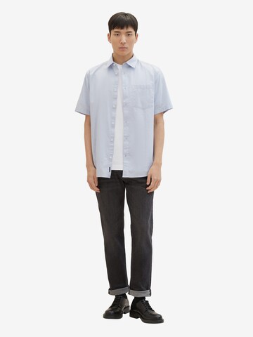 TOM TAILOR Regular fit Button Up Shirt 'Bedford' in Blue