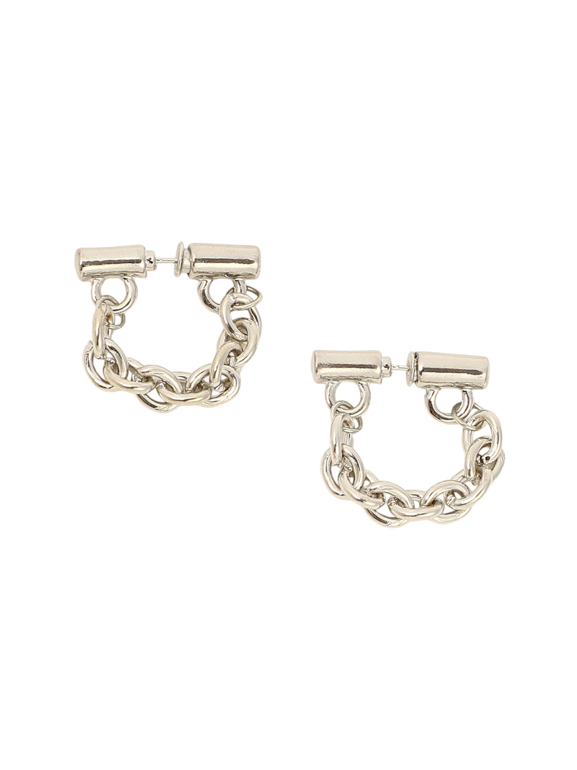 SOHI Náušnice 'Paulene ' - Strieborná: predná strana