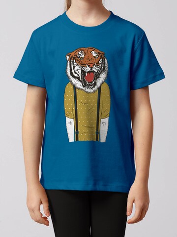 watabout.kids Shirt 'Tiger Head' in Blue