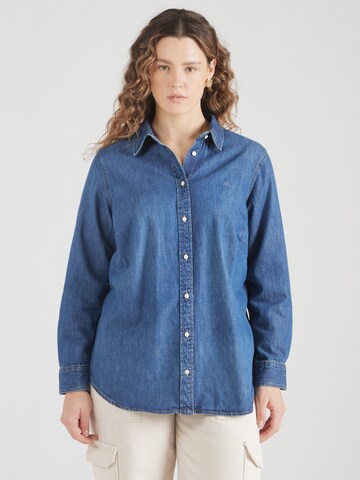 Lauren Ralph Lauren Plus Bluse 'JAMELKO' in Blau: Vorderseite
