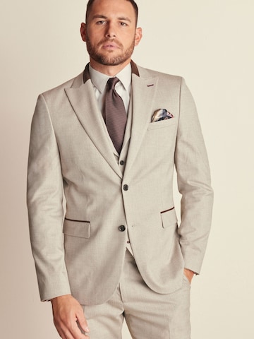 Next Slim Fit Sakko in Beige: Vorderseite