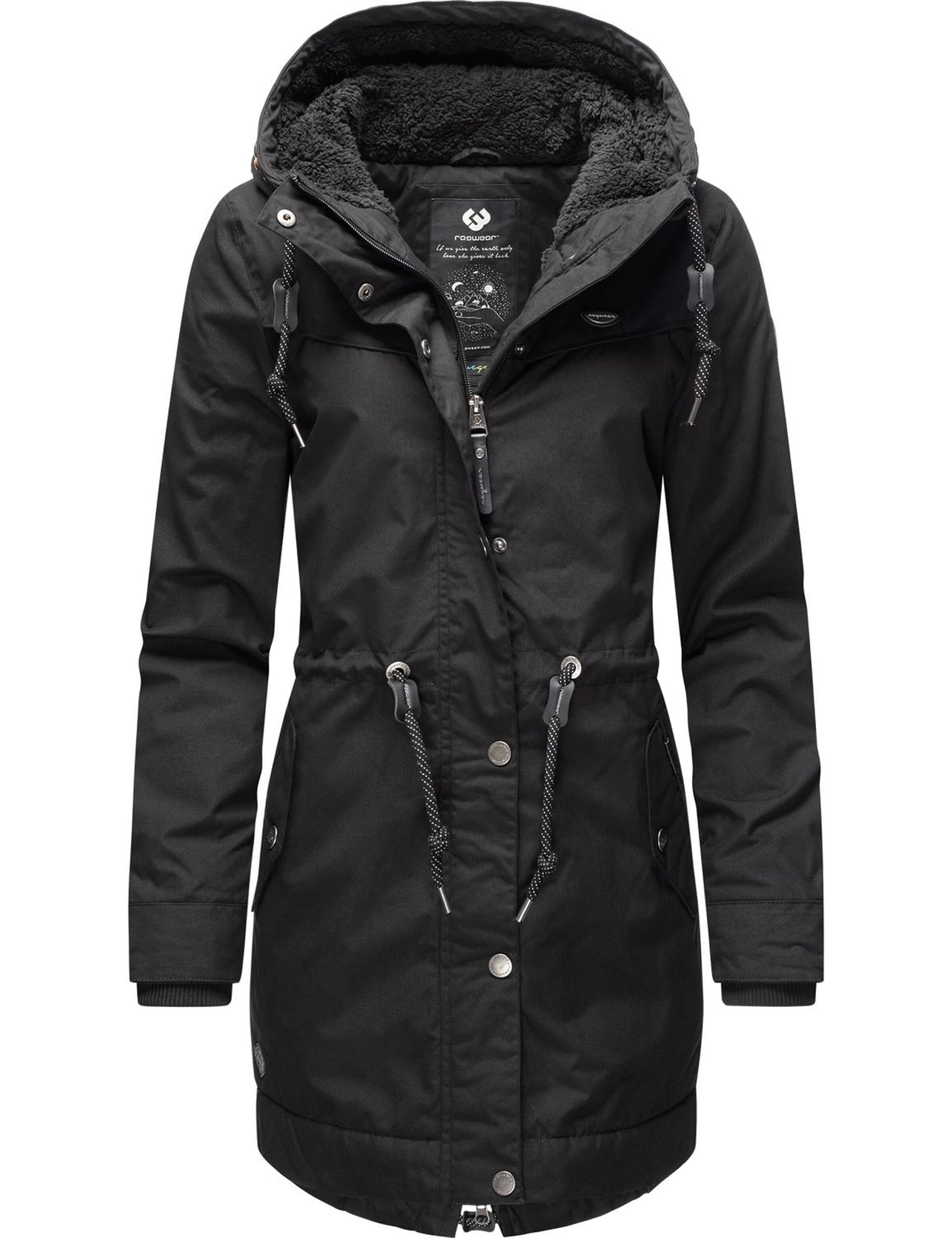 Parka d’hiver 'Canny' Ragwear en noir : devant