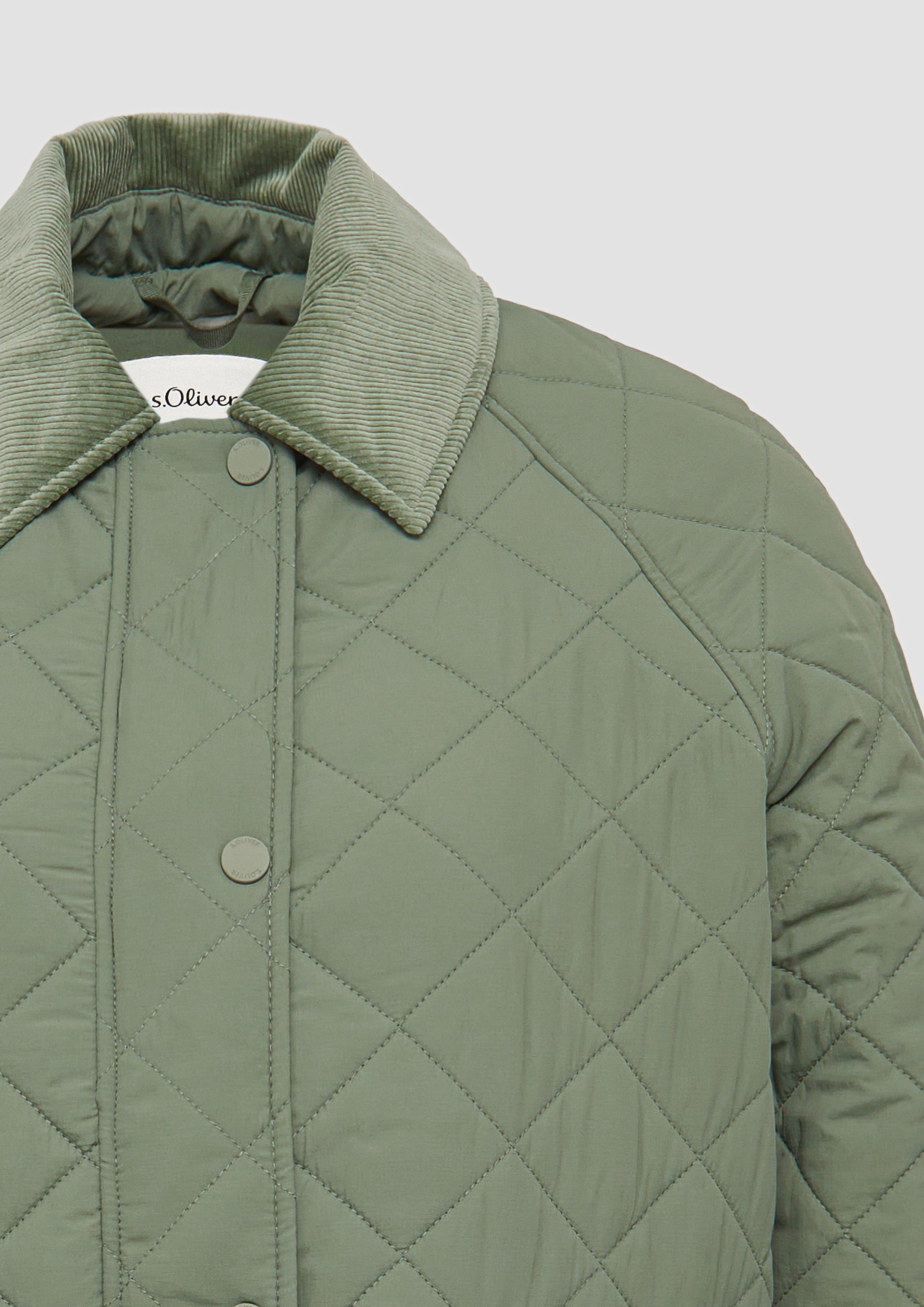 Longue veste matelassée pour femmes en Vert