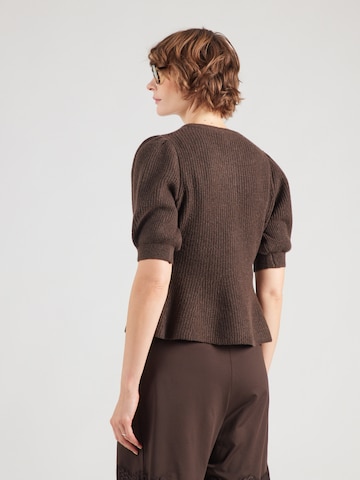 PIECES Cardigan 'PCSilly' i brun