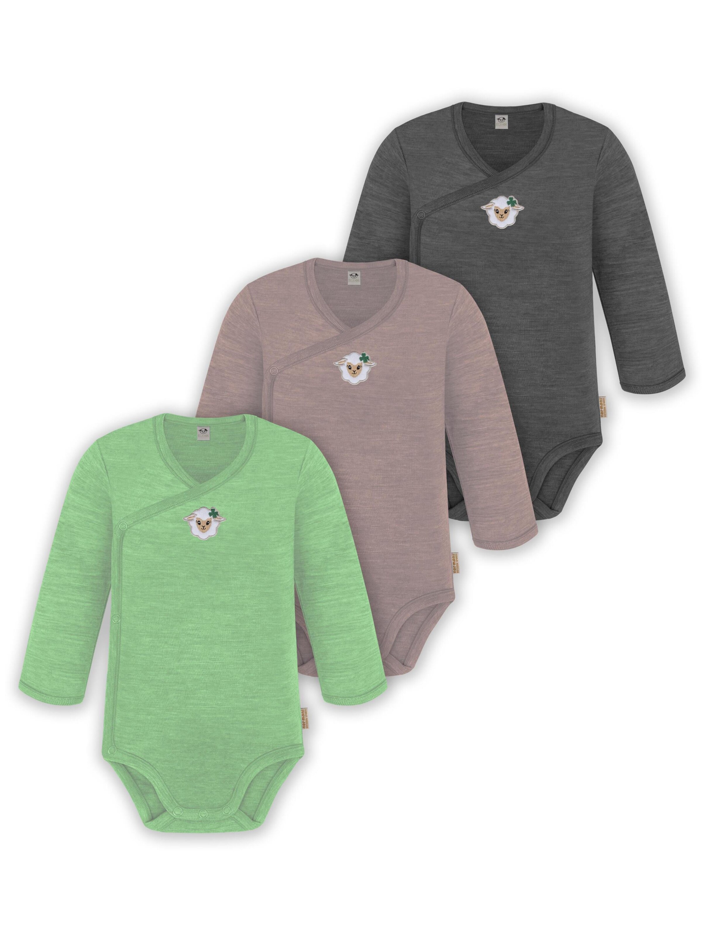 Barboteuse / body normani en gris : devant