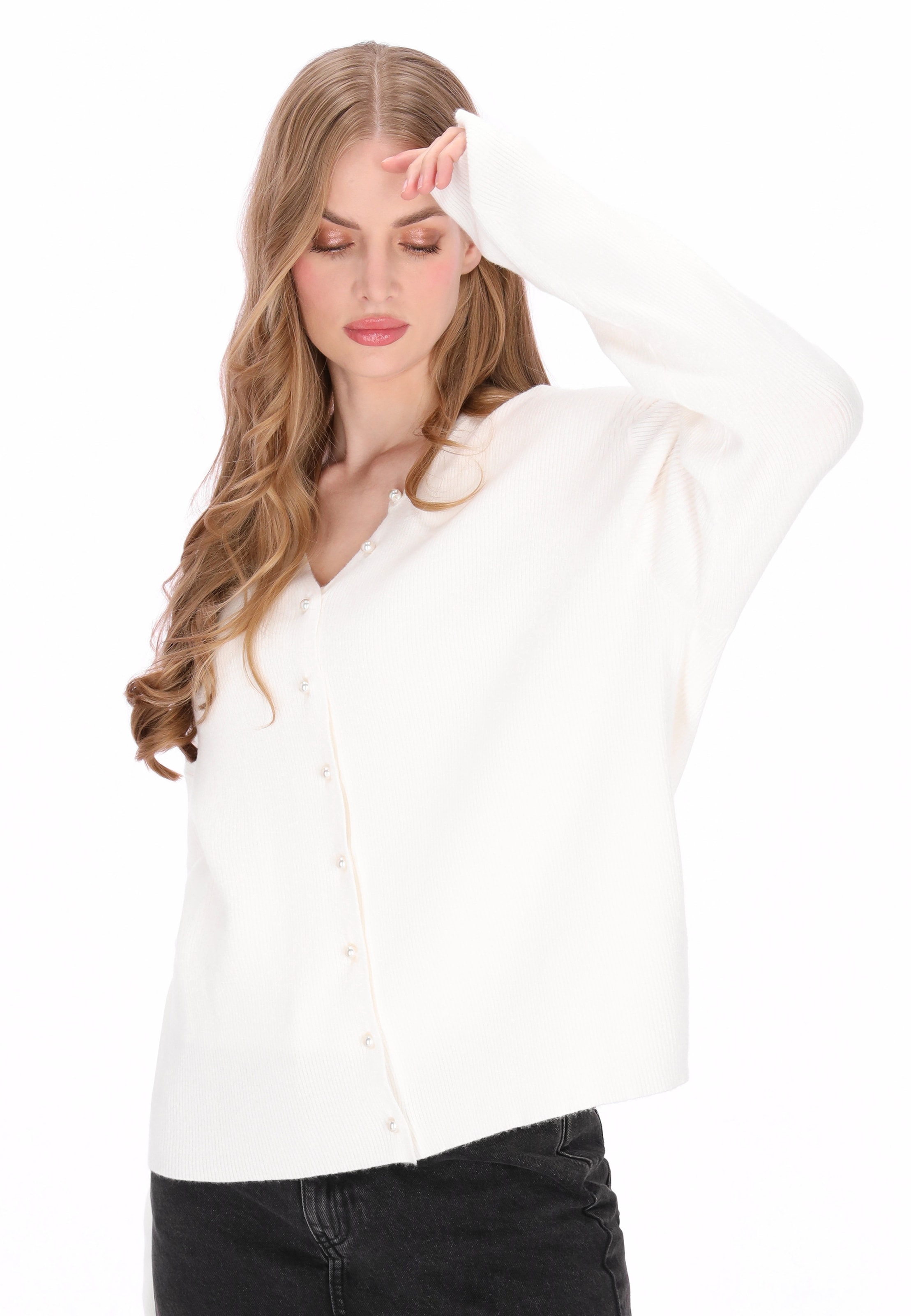 DreiMaster Vintage - Cárdigan en blanco: frente