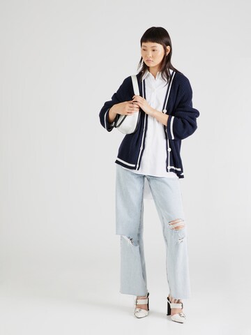 Monki Вязаная кофта в Синий