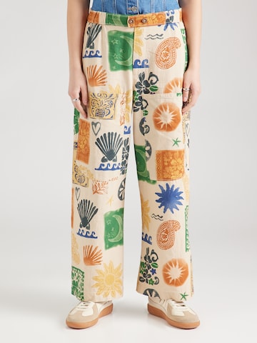 Free People - Pierna ancha Pantalón 'SEASIDE' en beige: frente