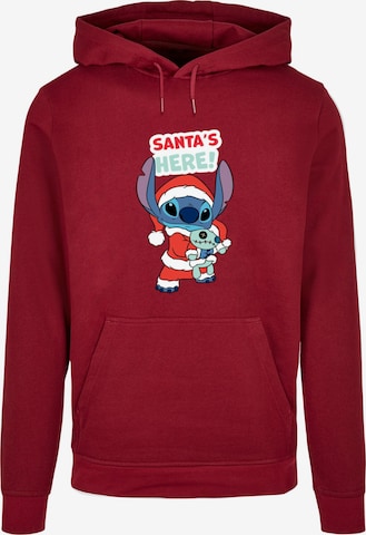 ABSOLUTE CULT Sweatshirt 'Lilo And Stitch - Santa Is Here' in Rot: predná strana