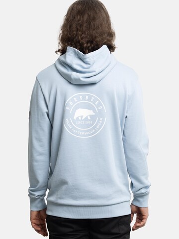 FORSBERG Sweatshirt 'Hoodie mit Logo auf Brust und Rücken' in Blue: front