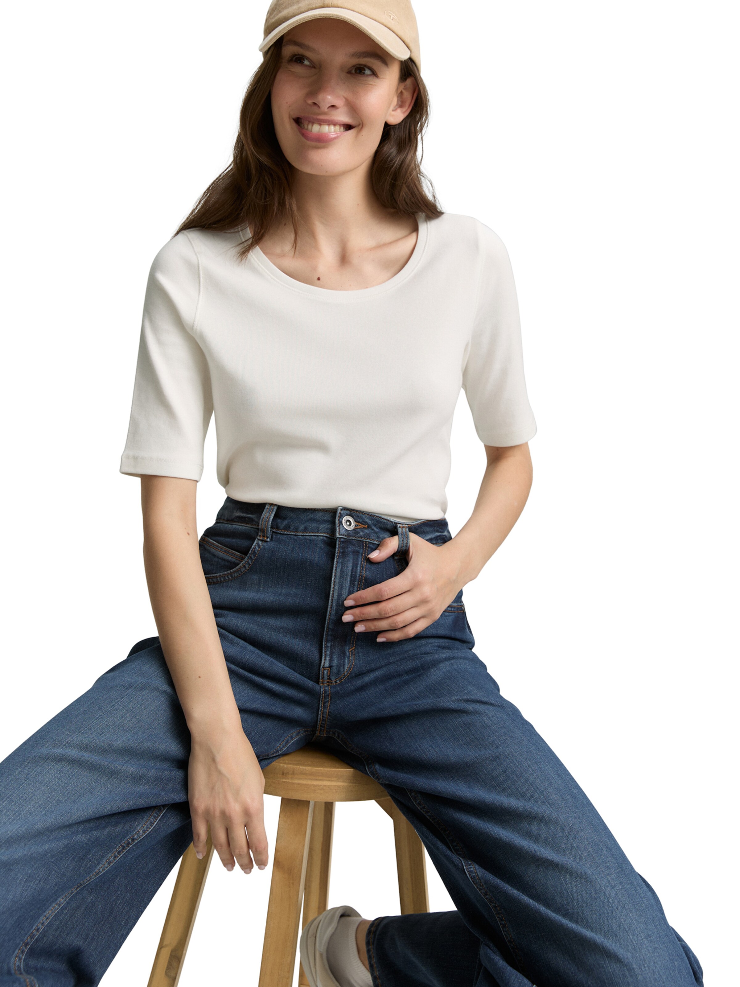 TOM TAILOR Футболка в Белый