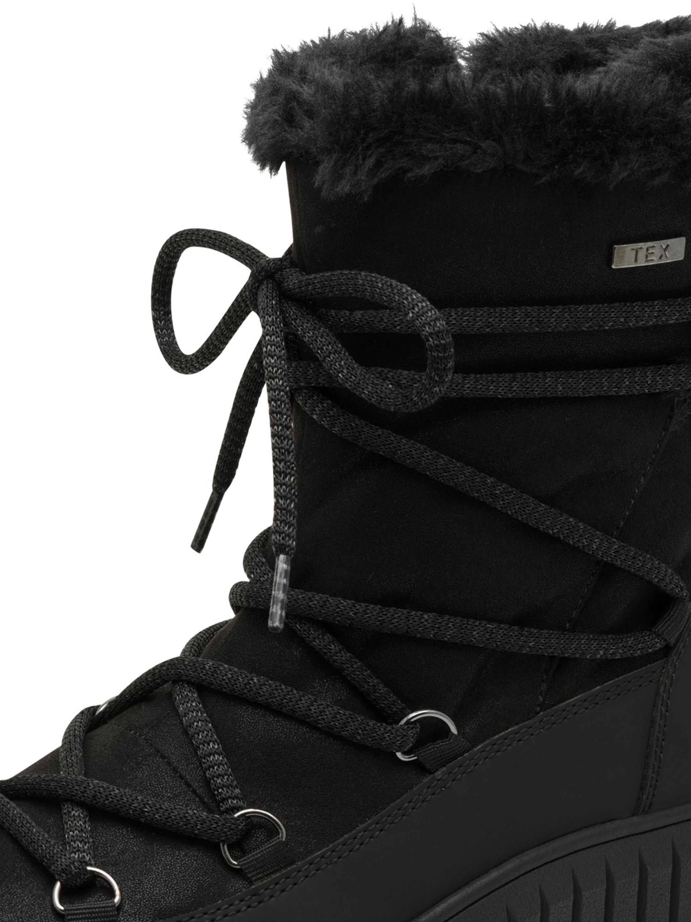 s.Oliver Lace-Up Ankle Boots in Black