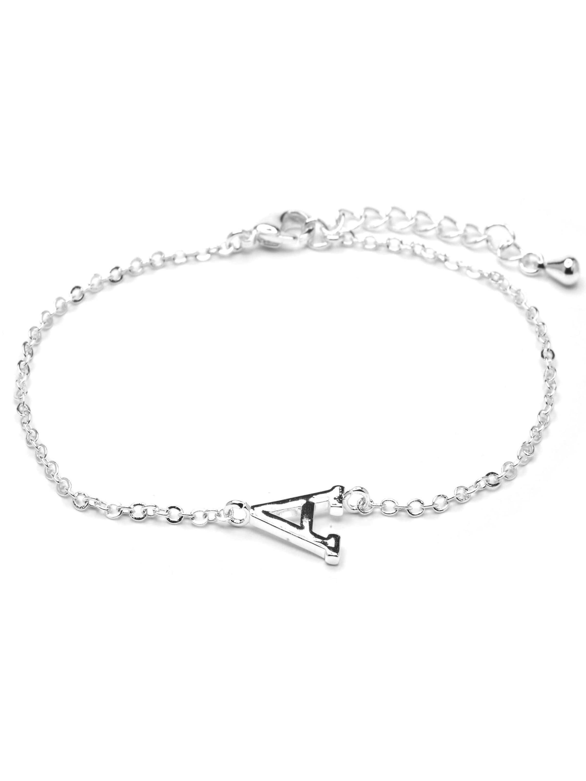 Luxenter Armband 'Alphabet A'‌ in Silber: Vorderseite