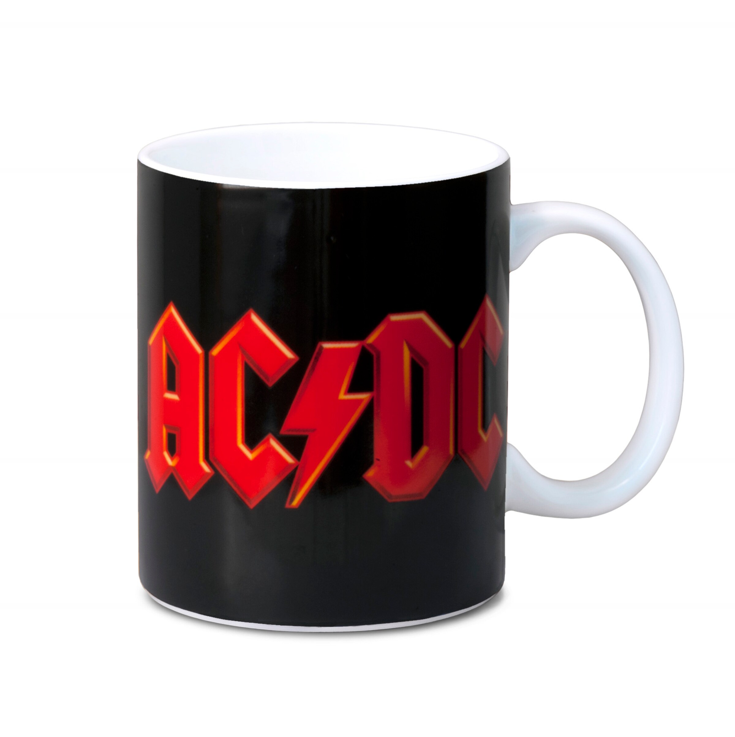 LOGOSHIRT Tasse AC/DC Logo in Schwarz: Vorderseite