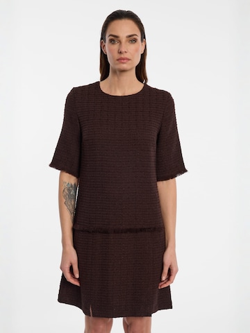 Ana Alcazar Jurk 'Enarae' in Bruin: voorkant