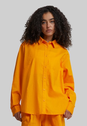 Camicia da donna di Urban Classics in arancione: frontale