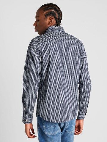 s.Oliver Slim fit Button Up Shirt in Blue