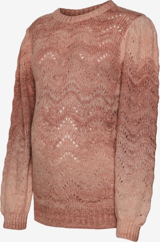 MAMALICIOUS Sweter 'Linia' w kolorze fioletowy: przód