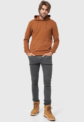 INDICODE JEANS Sweatshirt 'Franz' in Brown