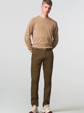 Regular Pantalon chino 'New York' MEYER en marron