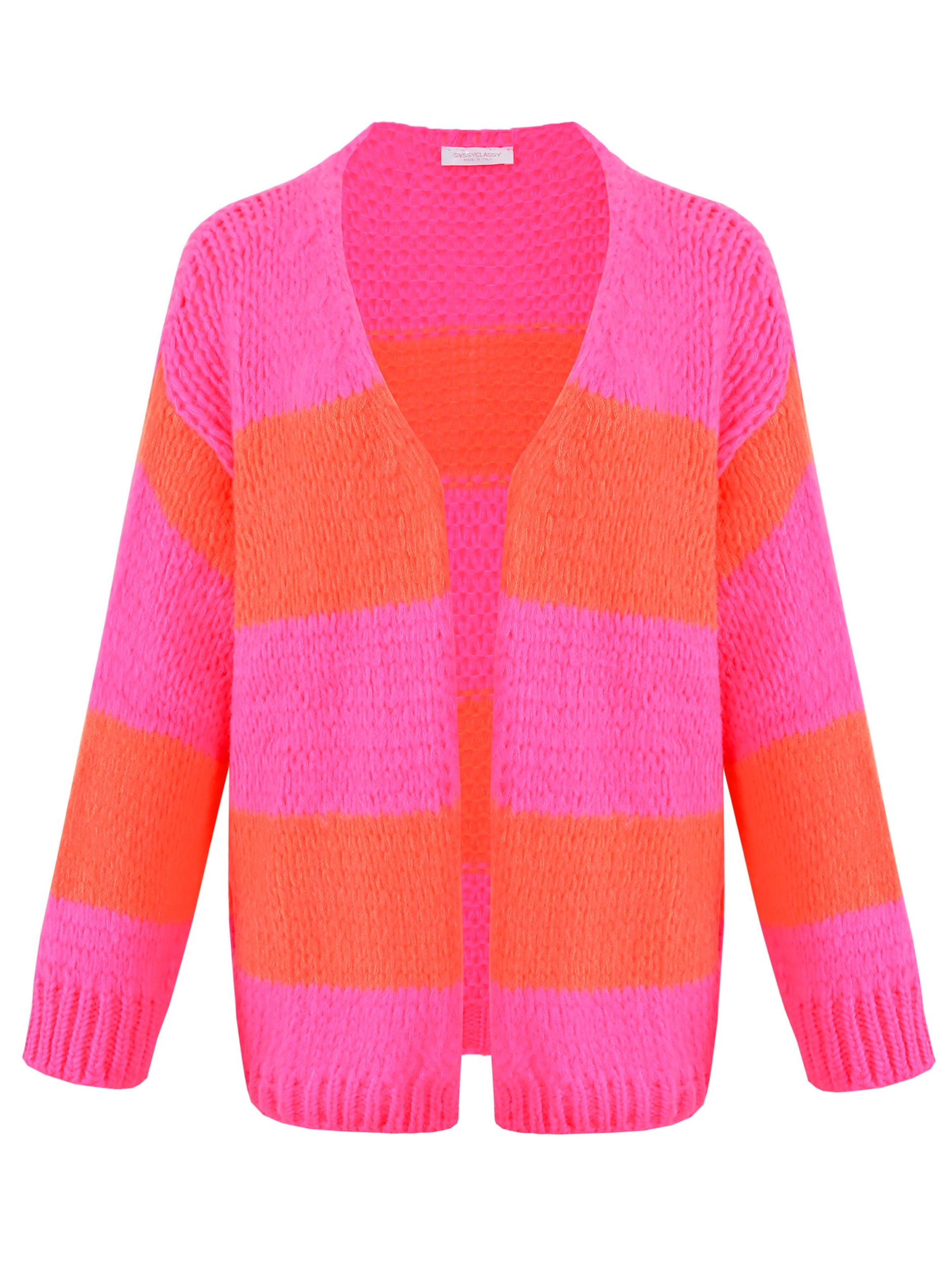 SASSYCLASSY Oversizestrickjacke‌‌‌‌‌‌‌‌‌ in orange, Produktansicht