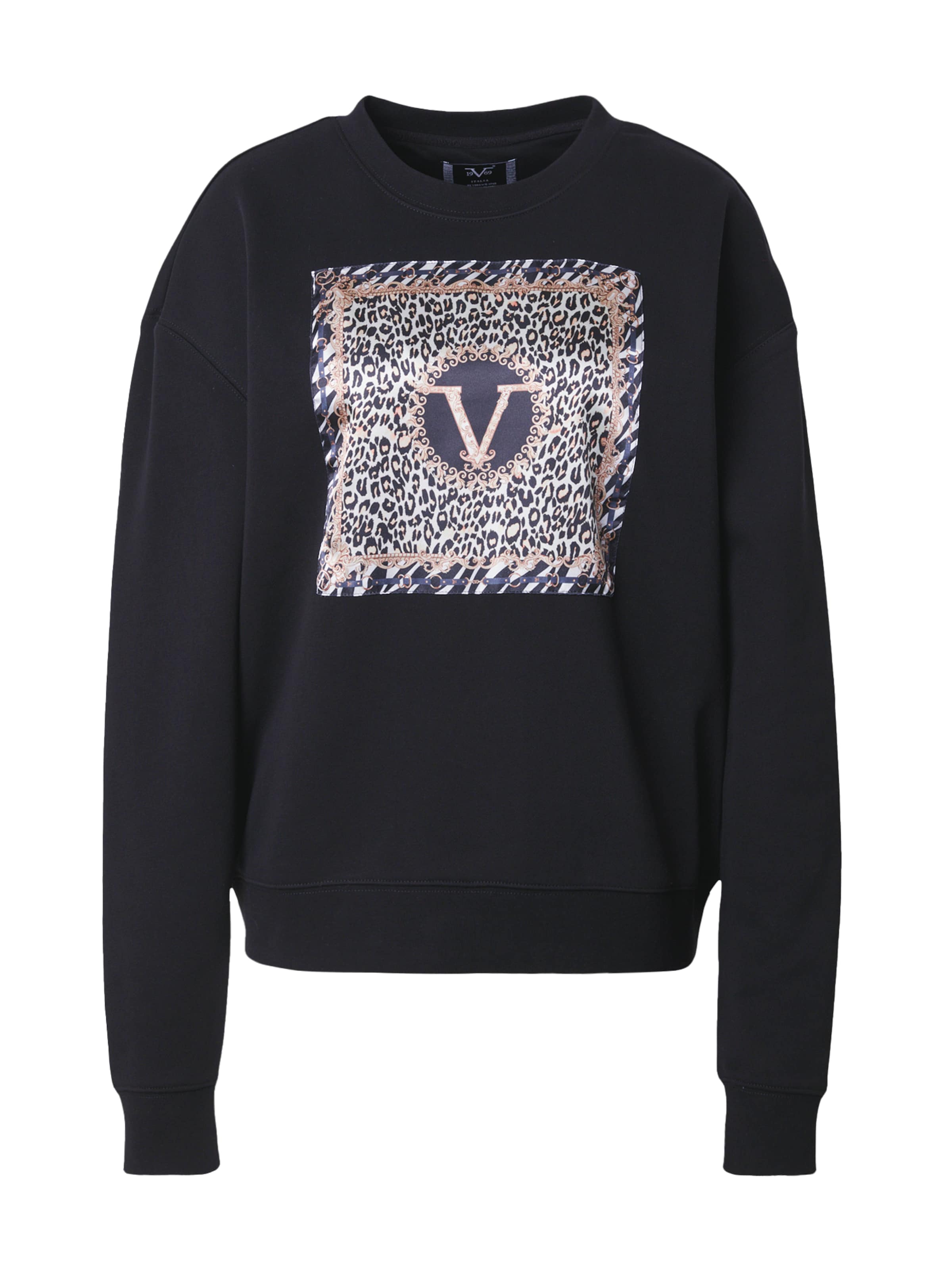 Sweat-shirt 'Bonnie Gold' 19V69 ITALIA en noir : devant