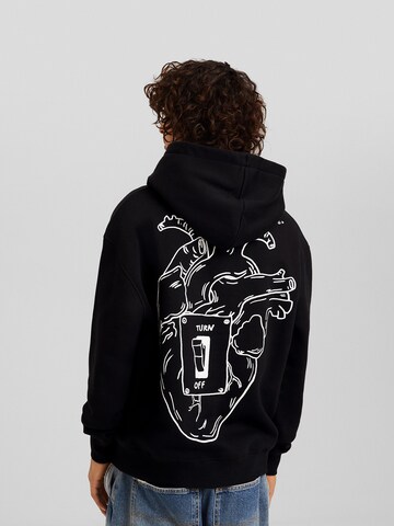 Bershka Sweatshirt in Schwarz: Vorderseite