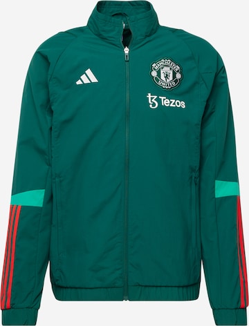 ADIDAS PERFORMANCE Športna jakna 'MUFC PRE' | zelena barva: sprednja stran