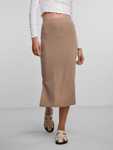 PIECES Rok 'Kylie' in Beige: voorkant