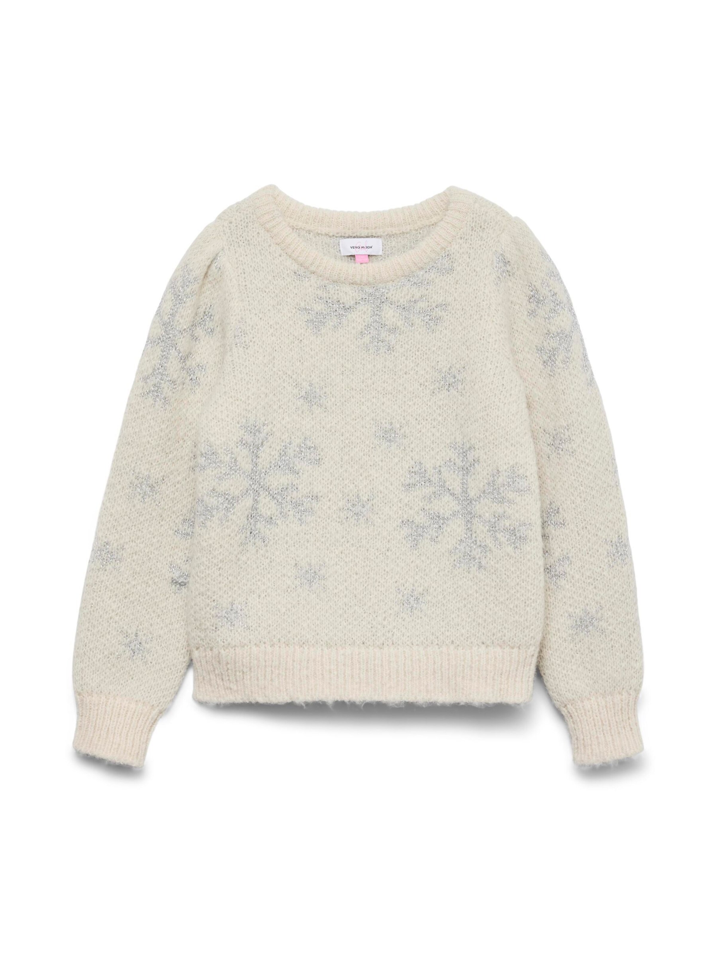 Vero Moda Girl - Jersey 'VMNew Snowy Frost' en blanco: frente