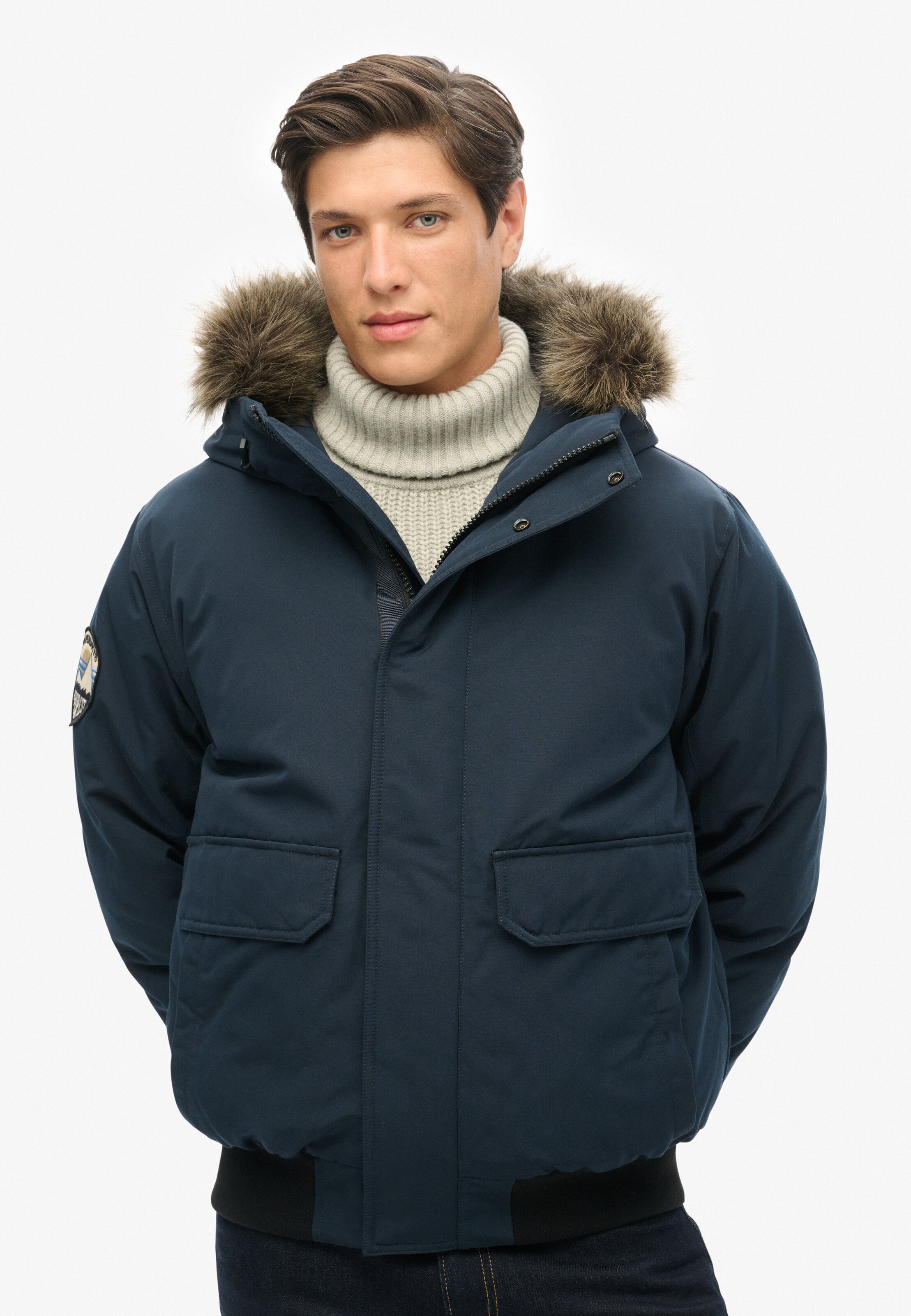 Superdry Between-season jacket 'EVEREST' in Blue