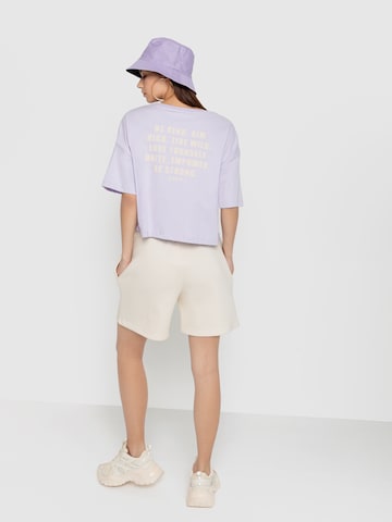 T-shirt oversize LSCN by LASCANA en violet