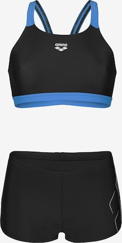 ARENA - Soutien Bustier Biquíni desportivo 'DIVE' em preto: frente