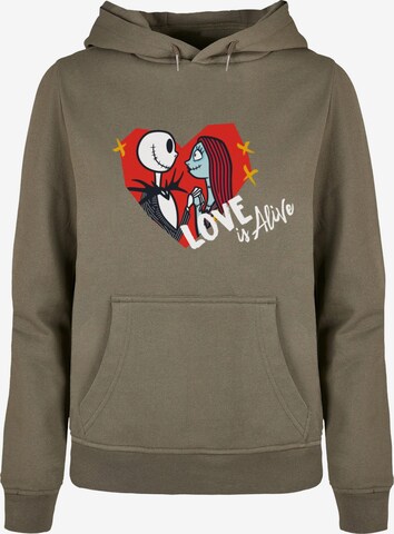 ABSOLUTE CULT Sweatshirt 'The Nightmare Before Christmas - Love is Alive' in Groen: voorkant