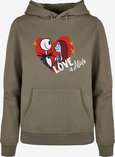 ABSOLUTE CULT Sweatshirt 'The Nightmare Before Christmas - Love is Alive' in hellblau / oliv / rot / weiß, Produktansicht