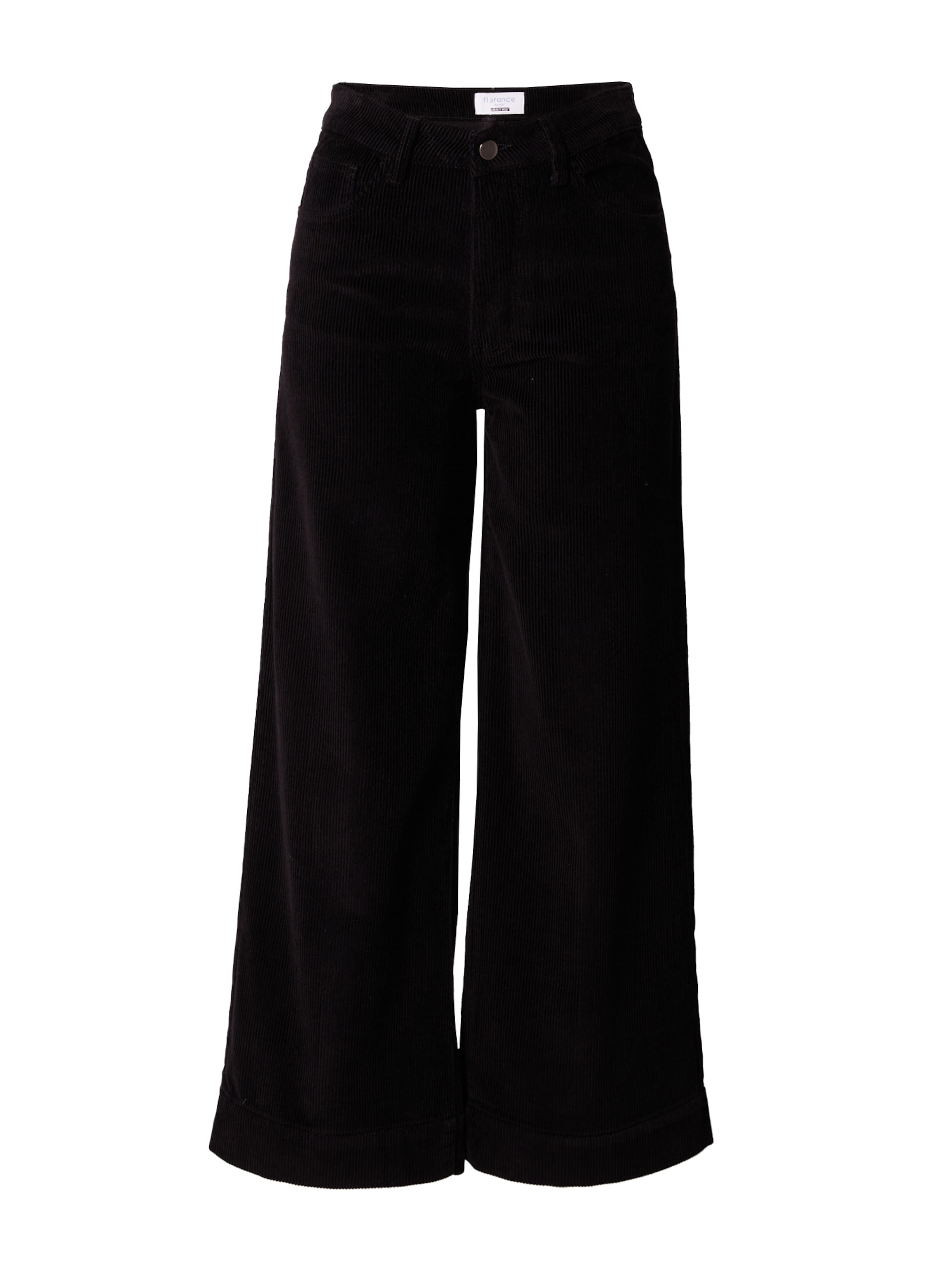florence by mills exclusive for ABOUT YOU - Pierna ancha Pantalón 'Dandelion' en negro: frente