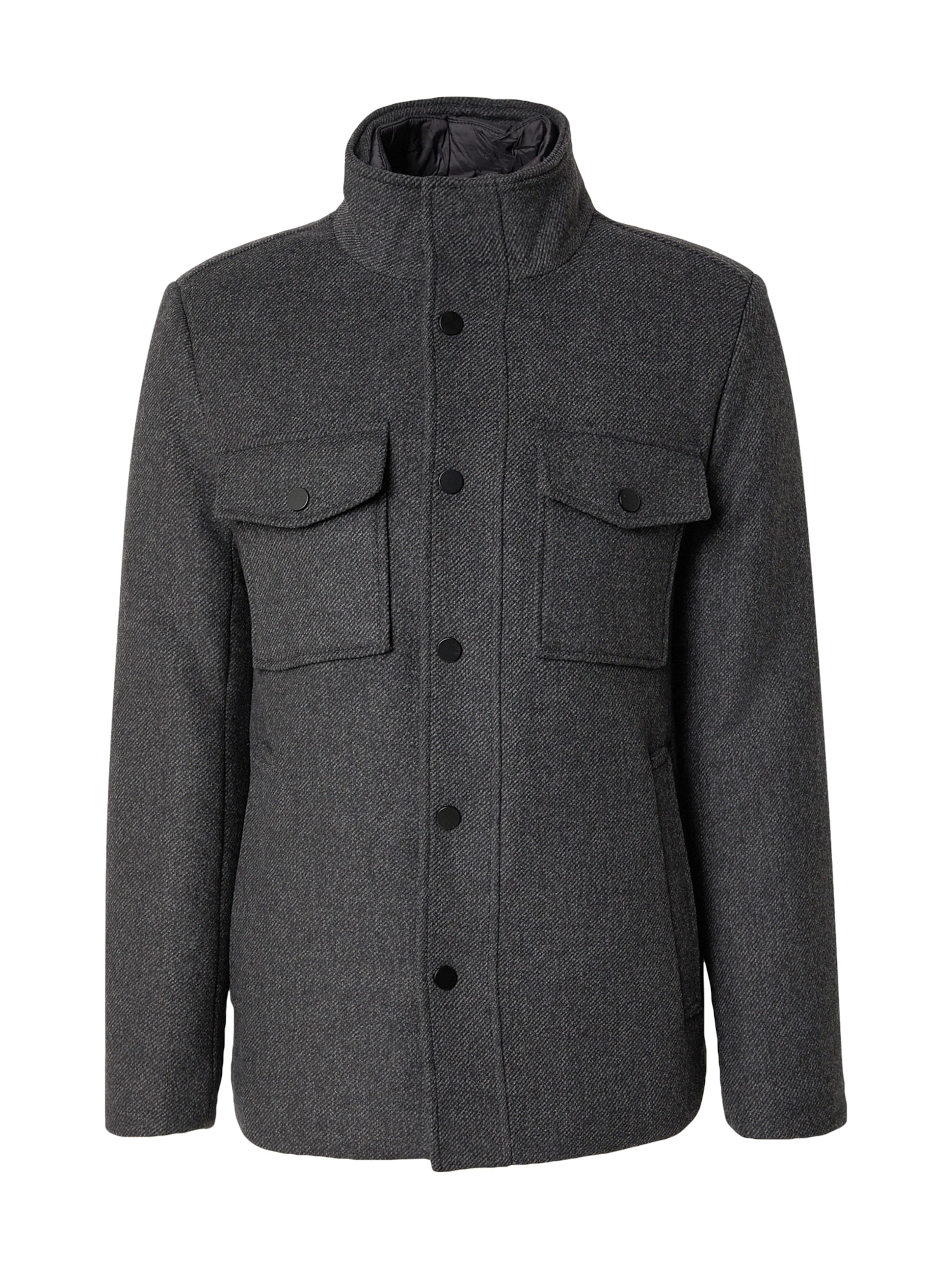 Manteau mi-saison LERROS en gris : devant