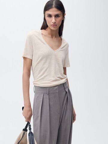 MANGO Paita 'LINITO' värissä beige: etupuoli