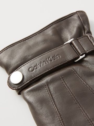 Calvin Klein - Luvas com dedos em cinzento