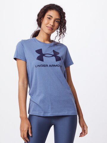 UNDER ARMOUR Functioneel shirt in Blauw: voorkant