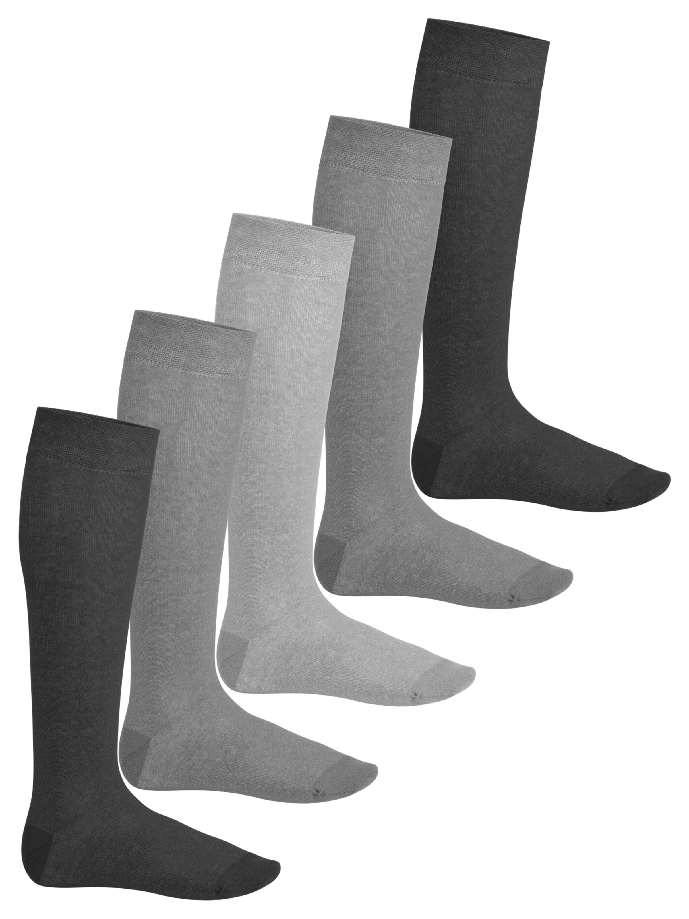 footstar Kniestrümpfe 'EVERYDAY!'‌‌‌‌‌‌‌‌‌‌ in Grau: Vorderseite